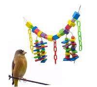 ibasenice Large Colored Parrot Natural Chew Blocks for Birds Anxiety Relief Climbing Chewing Fun for Parrots and African Greys