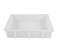 ibasenice Large Rectangle Silicone Resin Mold Deep Epoxy Molds Easy to Clean Creative DIY Potential White Rectangular Shape for DIY Crafts and Home Decoration