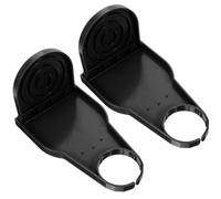 ibasenice Laundry Liquid Drip Catchers with Leak-Proof Foldable Tray, 2Pcs Plastic Cup Holders for Washing Machine Softener Bottles, Black, Support for Laundry Room