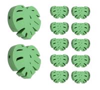 ibasenice Leaf Beads with Smooth and Wear-Resistant Finish 20pcs Wooden Light Green for Beading and Making Necklaces, for Jewelry and Craft Projects