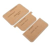 ibasenice Leather Stencils Patterns Leather Wallet Template for Beginners and Professionals Orange Kraft Paper Precise Dimensions Reusable Wallet Making DIY Tool