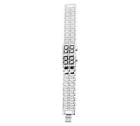 ibasenice LED Digital Watch Stylish Rectangular Silver Alloy Men's Retro Wrist Watch with Accurate Timing and Long-Term Operation for Everyday Use