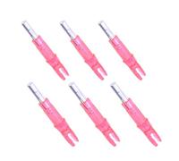 ibasenice LED Lighted Arrow Nocks Luminous over 48 Hours for Hunting Bow Accessories 6pcs with Red Abs Material, Fits 6.2mm Arrow Shaft Manual On/off, for Archery Targeting