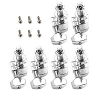 ibasenice Left Hand Flat Shell Guitar Tuning Keys Zinc Alloy Guitar Tuning Pegs Easy Install Tuner Parts Locking Tuners