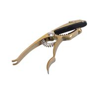 ibasenice Leopard Guitar Capo Scratch-resistant Capo for Electric Acoustic Guitars Ukulele and Bass Golden Color Easy Fret Changes Precision Tuning Accessory