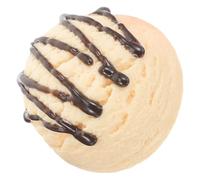 ibasenice Lifelike Small PVC Ice Cream Ball Model, Realistic Vanilla Scoop for Pretend Play, Party Decoration and Photography Prop, Plastic Ice Cream Model