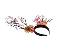ibasenice Lightweight Butterfly Fairy Headband with Realistic Branch Antlers for Women Comfortable Woodland Costume Accessory for Renaissance Holiday Parties and Photo Shoots