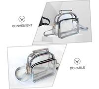 ibasenice Lightweight Clear Crossbody Bag for Women Transparent PVC Shoulder Bag with Strap Portable Compact Design and Easy-clean Transparent for Everyday Use