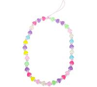 ibasenice Lightweight Heart-shaped Acrylic Beaded Phone Lanyard with Anti-theft Function, Decorative Mobile Phone Chain Accessory for Everyday Use and Gift Random Color