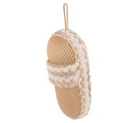 ibasenice Lightweight Suitable for Bathroom and Khaki Fiber Body Scrubber Slipper Shaped Bath Sponge with Exfoliating Function for Adults and Kids Business Trips