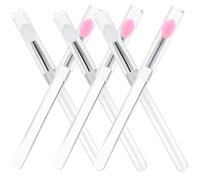 ibasenice Lip Brush Set and Eye Shadow for Lip Gloss 6pcs Silicone with Caps for Fine and Gentle Application for Facial Makeup and Professional Use
