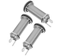 ibasenice Long Threaded Mono Guitar Output Jack Socket Metal Threaded Instrument Socket 3pcs with 3 Pins Providing Reliable Link and Quick Swaps for Electric and Bass Guitar