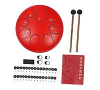 ibasenice Lotus Model Drum Musical Instrument Portable 6-inch Ethereal Drum Carbon Steel with Fixed Non-slip Surface Excellent Sound Quality and English Manual Suitable for Music Lovers