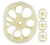 ibasenice Lotus Root Slice Miniature Decor Artificial Vegetables Realistic 4pcs Made of Pvc, Lightweight and Compact Unique Design Beautiful Appearance for Mini House
