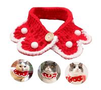 ibasenice Lovely Cat Saliva Towel Pet Scarf Breathable Knitted Collar with Lace Neckline Design for Cats Neck Stylish Pet Accessory for Parties and Daily Wear