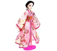 ibasenice Lovely Han Chinese Clothing Doll for Emulation Doll with Traditional Makeup Small Ancient Costume for School and Home Decoration
