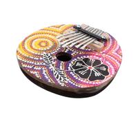 ibasenice Lovely Shape Kalimba Finger Piano Note Coconut Shell Musical Instrument Chic Pattern Design for Beginners Easy to Play Music