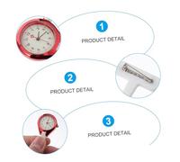 ibasenice Luminous Nurse Pocket Watch Silicone Medical Fob Watch Convenient Lightweight Nurses for Healthcare Professionals Red White Design