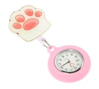 ibasenice Luminous Nurse Watch with Movement Large Dial Portable Pocket Watch for Nursing Students and Medical Professionals Silicone Cover Read Nighttime Fob Design Random Style