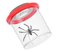 ibasenice Magnifying Insect Viewer Box with Portable Transparent Cage and Lid Magnifier Sized Exploration Kit for Study of Bugs Leaves Flowers and Minerals