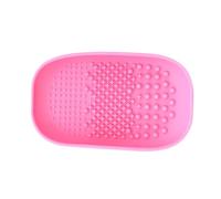 ibasenice Makeup Brush Scrubber Brush Cleaning Pad Silicone Handheld Scrub Board Can Be Filled with Water Easy to Organize for Women Daily Cosmetic Cleaning Random Color