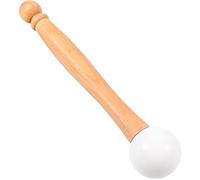 ibasenice Mallet with Wooden Handle and Rubber Head and with Crystal Singing Bowl Comfortable Grip for for Playing Sound Bowls and Percussion Instruments, Suitable for Meditation and Musical Use