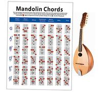ibasenice Mandolin Chord Training Guide Large Copper Plate Paper Exercise Diagram for Students Teachers for Beginners to Quickly Learn Chords and Improve Technique