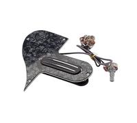 ibasenice Mandolin Guard Plate Black Iridescent Prewired Loaded Pickguard Scratch Plate Single Coil Pickups Assembly Set for Mandolin