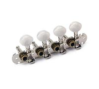 ibasenice Mandolin Guitar Machine Heads 4l 4r Set with White round Buttons Gc602 Tuning Pegs for Acoustic Mandolin Replacement