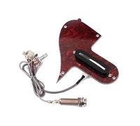 ibasenice Mandolin Scratch Plate Assembly with Double-Coil Pickup Red Tortoise 3-Ply PVC Plate Guitar Body Protector