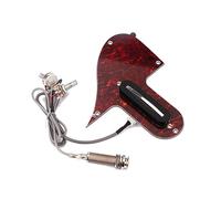 ibasenice Mandolin Scratch Plate with Pickup Red Tortoise PVC Laminated Material High-Output Double-Coil