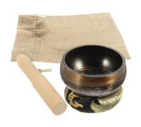 ibasenice Meditation Bell Tibetan Singing Bowl Chakra Sound Bowl Yoga Decor Buddhism Accessory for Peaceful Atmosphere