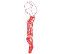 ibasenice Medium Red Nylon Rope Feeding Bag for Horses with Soft Mesh and 20 Strands Nylon Rope, Suitable for One to Two Adult Horses to Prevent Overeating in Stable or Trailer