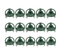 ibasenice Memorial Grave Bracket with Stability Enhancement 15pcs and Multipurpose Use, Green Flower Holders for Cemetery Floral Arrangements for Outdoor Lawn and Ancestor