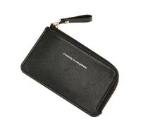 ibasenice Men Wallet Pu Leather Coin Purse with Comfortable Touch Feeling and Holding Changes Feature, Minimalist Card Holder for Shopping, Black Security Wallet for Male Friends