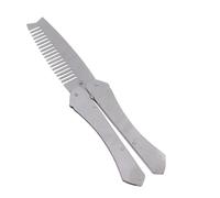 ibasenice Men's Stainless Steel Folding Beard Comb Smooth Comb Teeth Portable and Anti-static for Home and Travel Use for Grooming and Styling