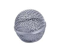 ibasenice Meshed Hardened Steel Mic Ball Head Silver for Asmr Microphone Steel Mic Head
