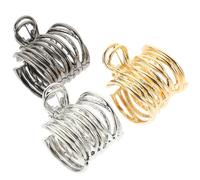 ibasenice Metal Hair Claw Clips Easy to Use and Not Easy to Deform for Women 3pcs Simple and Elegant Hair Bun Holders for Christmas and Birthday Gift