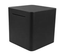 ibasenice Metal Savings Bank Frosted Black Rounded Edge Sturdy Iron Money Box for Adults and Compact Cash Saving Jar Only Deposit No Withdrawal