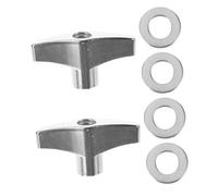 ibasenice Metal Wing Nut Fastener Set for Drum Hardware and Cymbals, Silver Colour, Quick Disassembly and Tight Secure Bond, Suitable for Drummers and Jazz Drum Kits