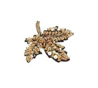 ibasenice Metallic Leaf Sew-on Patch for Jackets and Jeans, Fabric and Sequin Material, for Covering Stains or Holes and DIY Art and Craft Work Accessories