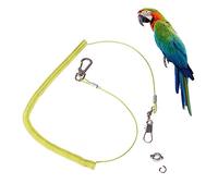 ibasenice Meters Adjustable Bird Leash for Parrots Bite Training Rope with Claw Ring Elastic String for Outdoor Activities Random Color for Outdoor Fun and Flight Training Random Color