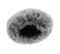 ibasenice Mic Mask Shield with Artificial Fur Pop Filter, Soft and Comfortable Detachable Microphone Windscreen Wind Cover for Clearer Indoor Recording and Noise Reduction