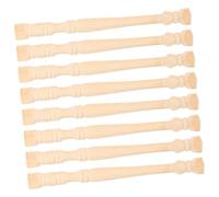 ibasenice Micro Landscape Pillar Decorations 8pcs Miniature Wood Roman Pillars for Diy Miniature House