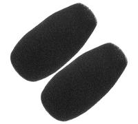 ibasenice Microphone Covers Easy to Replace 2pcs Replacement Sponge Black Improve Voice Clarity Mic Windscreens for Handheld Microphones for Teaching and Meetings