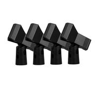 ibasenice Microphone Holder Clip and Audio Setups for Live Performances 4pcs with Adapter, Mic Clip Holder Copper Thread, Adjustable Angle, Firm Stable Hold for Re20 Microphone