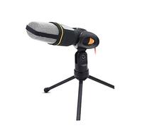 ibasenice Microphone Isolating Main Sound Source Sound Podcast Sf-666 Minimizing Background Noise with Abs Mic Holder Clip Black for Skype PC Laptop