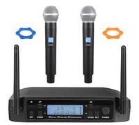 ibasenice Microphones Alternative 2 Pcs Wireless Mics for Karaoke Live Performances Speeches Cables Adapters Uk Plug