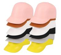 ibasenice Mini Baseball Cap Doll Hats 12 Pieces Set 4.3 Inch Peaked Caps for Doll Accessories Crafts Photo Props Home Classroom Decoration