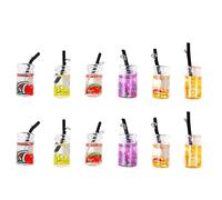 ibasenice Mini Bottle Pendant Charms 12Pcs Resin Mixed Color Mini Drink Bottle Charms for Diy Jewelry Making Keychains Earrings Accessories